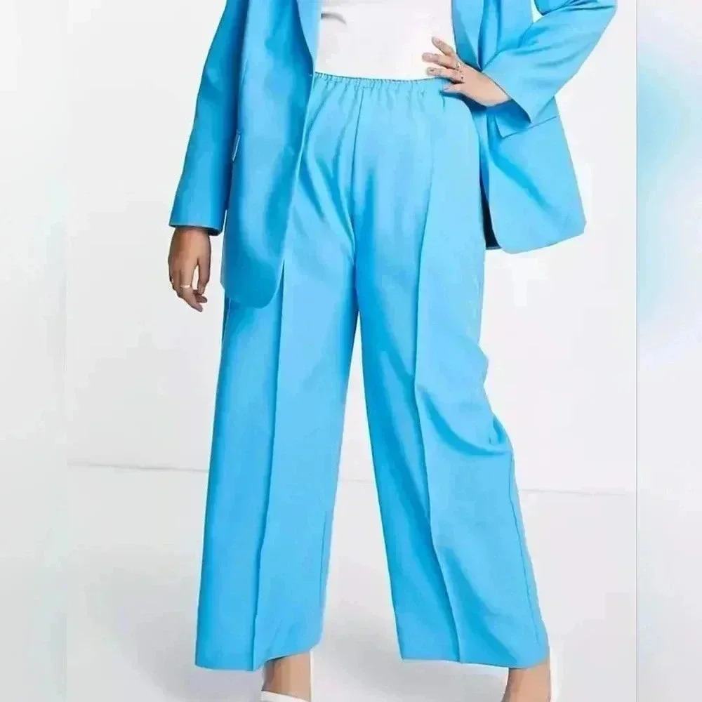 Plus Size Pleated Elastic Waist Pants